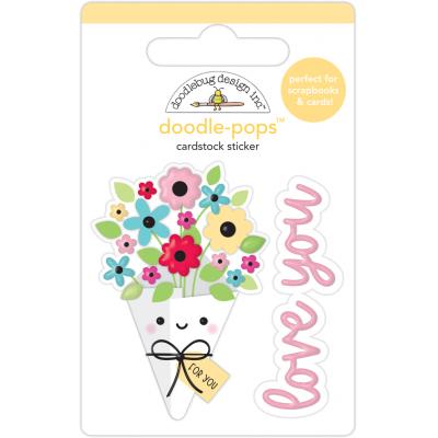 Doodlebugs Lots Of Love Sticker - Bouquet Of Love